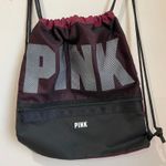 PINK - Victoria's Secret Victoria's Secret Pink MAROON Drawstring Backpack Bag Tote Duffle Gym Mesh Photo 0