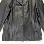 Siena Black Leather‎ Jacket Women's Size 12 Biker Moto Photo 3