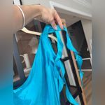 Amanda Uprichard silk Thea Mini dress ruffle mermaid marina asymmetrical ruched Photo 3