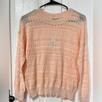 NWT 525 America Pointelle peach Haze crewneck sweater size small Photo 2