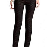 Talbots Signature Jacquard Polka Dot Ankle Length Pants in Black Size 2 Photo 0