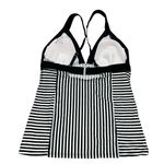 Athleta  Montauk Black & White Stripe Tankini Swim Top size Small Photo 3
