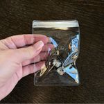 Statement Earrings gunmetal silver tone with oversized rhinestone Photo 8