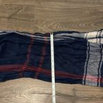 Abercrombie & Fitch Vintage Silk & Wool Navy Blue Maroon White Scarf One Size Photo 3