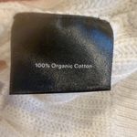 Summersalt  Ruffle Shoulder Ribbed Knit Sweater Size S White 100% Organic Cotton Photo 4