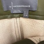 Anthropologie  Tanya Olive Green Faux Leather‎ Skirt snap button wrap 0 Photo 1