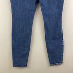 Good American Navy Wash High Waisted Good Waist Distressed Knee Skinny Jeans Photo 9