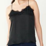Nine West  XS black lace trim v-neck cami adjustable straps satin construction Photo 0