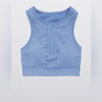 Offline By Aerie Seamless Front Zip Sports Bra Coast Blue Womens Size Medium Photo 1