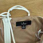 Lulus Midi Dress Crochet Lace Allure Size M White Nude Photo 2