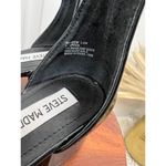 Steve Madden Irene Sandals Size 5.5M Black Patent Leather Block Heel Classic Photo 4