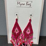 NWT Myra Bag Pink Beaded Earrings Photo 0