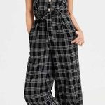 American Eagle Black and White Plaid Jumpsuit - no belt, size Sma Photo 0
