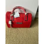 Calvin Klein Damaged Defective Peeling Red Satchel Bowling Bag *missing strap Photo 9