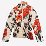 Columbia  XS Floral Omni-Heat Puffer Jacket Ivory Red Yellow Peony Print Photo 1