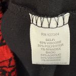 John Mark  Cowl Neck Trapeze Tunic Top S Black Red Button Detail Knit Long Sleeve Photo 4