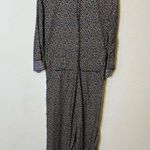 Anthropologie Ett:Twa Printed Jumpsuit Long Sleeve Silken Silk Blend Size 8 Photo 5
