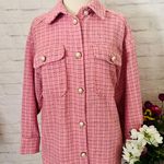 Boutique Pink Tweed Shacket Photo 4