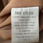 Three Floor  Cobalt Blue Lace Sheer‎ Illusion Ruffle Hem Mini Dress XS Photo 6