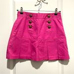 Barbie Pink Y2K pleated hem front button mini skirt with side zipper Size M Photo 1