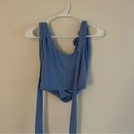 Free People  We The Free Liz Top – Blue Ribbed Bow tie Tank Photo 3