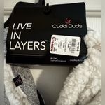 Cuddl Duds  New Soft Knit Infinity Scarf Sherpa Gray White Photo 2