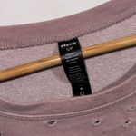 RBX sweatshirt top short sleeve cuff distressed star pattern small workout yoga Pink Photo 1