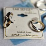 NWT Ear Sense 3/$15 Gold/Silver Tone Latch Back Fashion Modern Casual Earrings Silver Photo 3