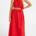 Farm Rio Red Midi Knot Dress, Small,$310 Photo 0