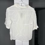 J.Crew NWT Bungalow Popover Top Crepe de Chine Ivory Photo 2