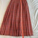 Evan Picone Vintage Women's 8 Evan-Picone Petites Red Pleated Midi Skirt Herringbone Plaid Photo 3
