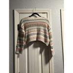 Francesca's  Blue Rain Sweater Womens XS Colored Cropped Long Sleeve Knit Top Photo 5