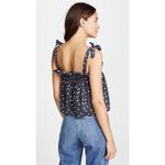DL1961 Dennet Tie-Strap Polka-Dot Print Ruffled Cropped Tank Top Size Medium Photo 2