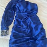 Homrain royal blue ruched homecoming dress Size 2 Photo 0