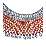 Kenya’s Artisans Saina Collar Orange & Blue Beaded Bib Statement Necklace Photo 10