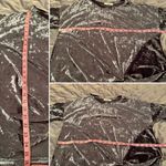 Cherish  Front Knot Sweatshirt Crushed Velvet Top Ice Blue S Photo 7