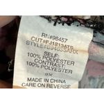 Eyeshadow Women's Black Long Sleeved Top With Pink Floral Print, Polyester, 2X Photo 5