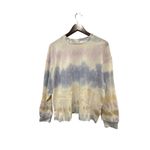 Citizens of Humanity  White Blue Tie Dye Oversize Long Sleeve Tee Size Small Photo 2