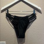 Forever 21 New  Women’s Strappy Bikini Bottoms Size Medium Black NWT Photo 1