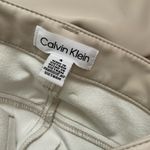 Calvin Klein  Faux Leather Straight Leg Pants Size 4 Stony Beige Photo 1