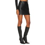 Steve Madden Cameron Mini Skirt in Black 8 New Womens Vegan Faux Leather Photo 2