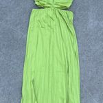 SheIn Lime Green Cut Out Halter Maxi Dress Photo 0
