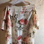 Pink Flutter Sleeve Blouse with Ruffled Style and Short Sleeves Size XL Photo 4