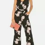 Cupcakes and Cashmere Revolve Candor Jumpsuit Black Floral Wide Leg Size Medium Photo 0
