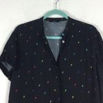 Paul Smith Ice Cream Mini Dress Medium Motif Black Pleated Rainbow Shirtdress Photo 3
