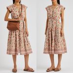 Veronica Beard NWT  Lexington Midi Floral Dress Off-White MulticolotSize 2 Photo 2