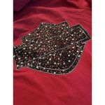 Harley Davidson Women’s Hoodie, Red With Black Embroidered Sequins, Zip Medium Photo 10