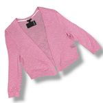Torrid  Slub Knit 3/4 Sleeve Cropped Shrug Cardigan Pink Large Photo 11