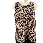 Halogen  Women's Sleeveless Blouse - XS - Leopard Animal Print - NWT Photo 4