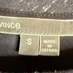 Vince  | Navy Blue Speckle Crew Neck French Terry Sweatshirt Zipper back | Small Photo 4